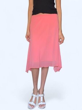 🧡✨ Vintage Y2K Coral Midi Skirt ✨🧡